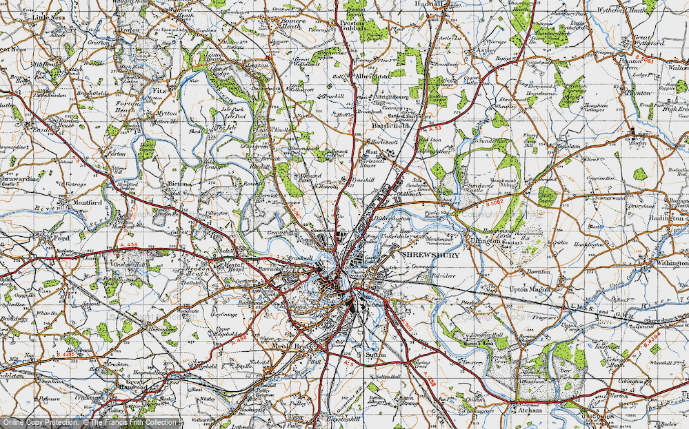 Old Map of Mount Pleasant, 1947 in 1947