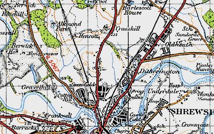 Old map of Mount Pleasant in 1947