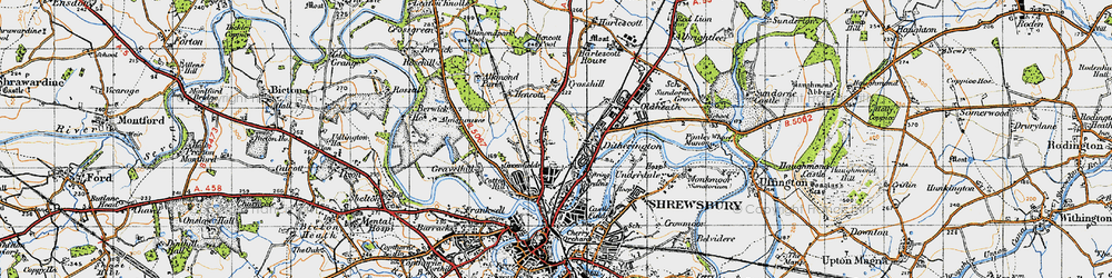 Old map of Mount Pleasant in 1947