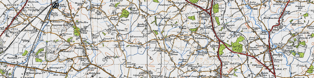 Old map of Mount Pleasant in 1947