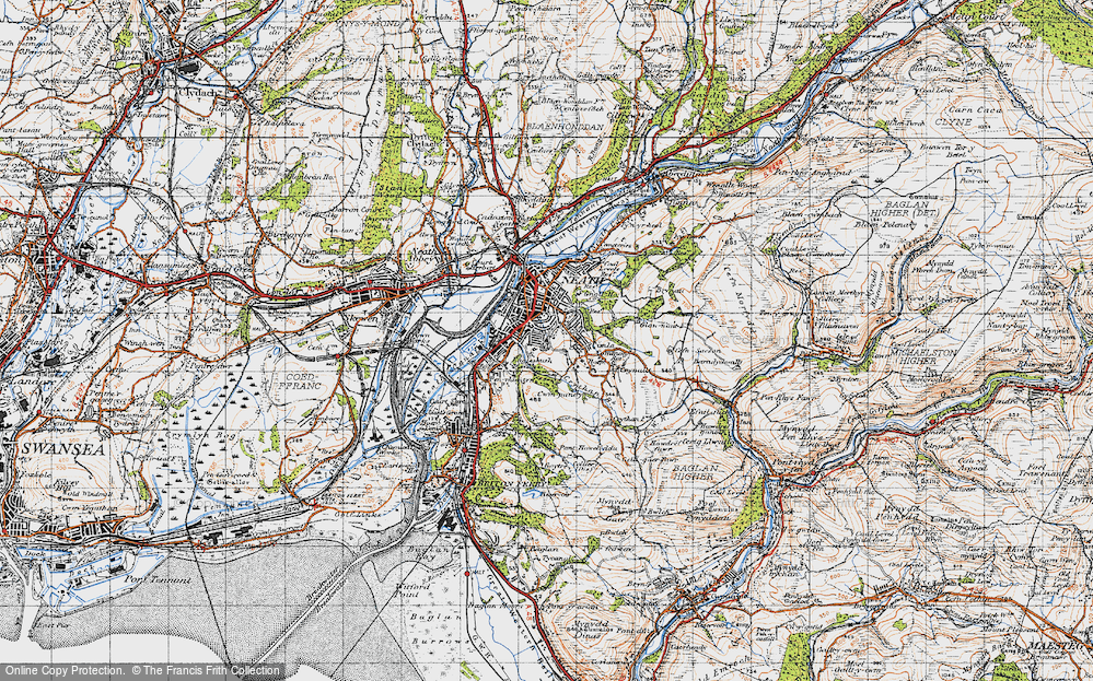 Old Map of Mount Pleasant, 1947 in 1947