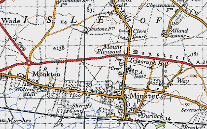 Old map of Mount Pleasant in 1947