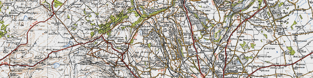 Old map of Mount Sion in 1947