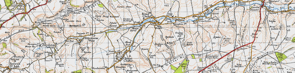 Old map of Mount Sorrel in 1940