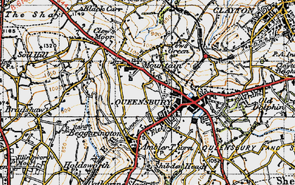 Old map of Mountain in 1947