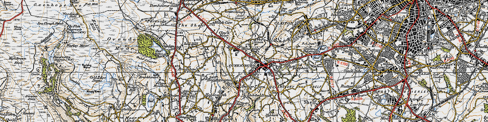 Old map of Mountain in 1947