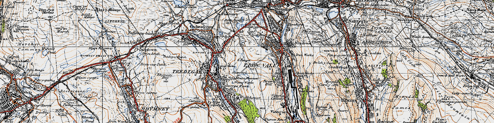 Old map of Mountain Air in 1947