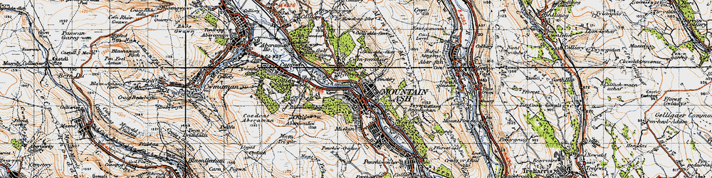 Old map of Mountain Ash in 1947