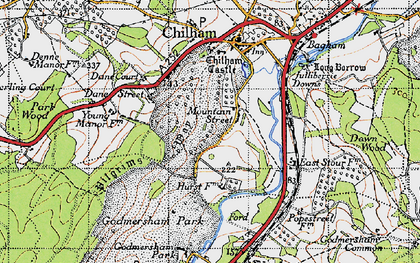 Old map of Mountain Street in 1940