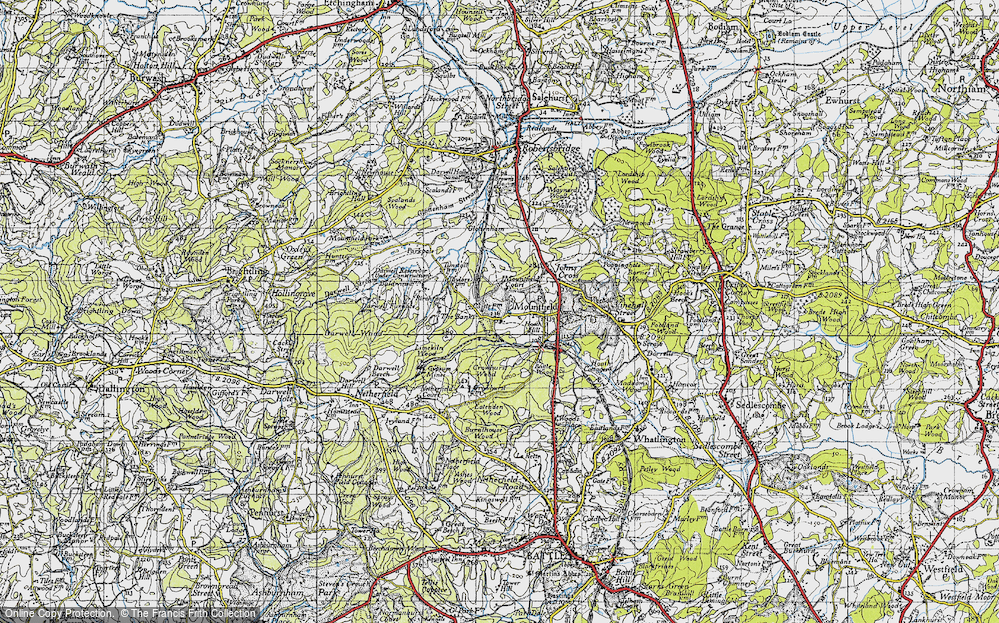 Old Map of Mountfield, 1940 in 1940