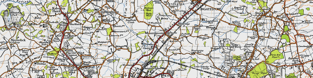 Old map of Begrums in 1946