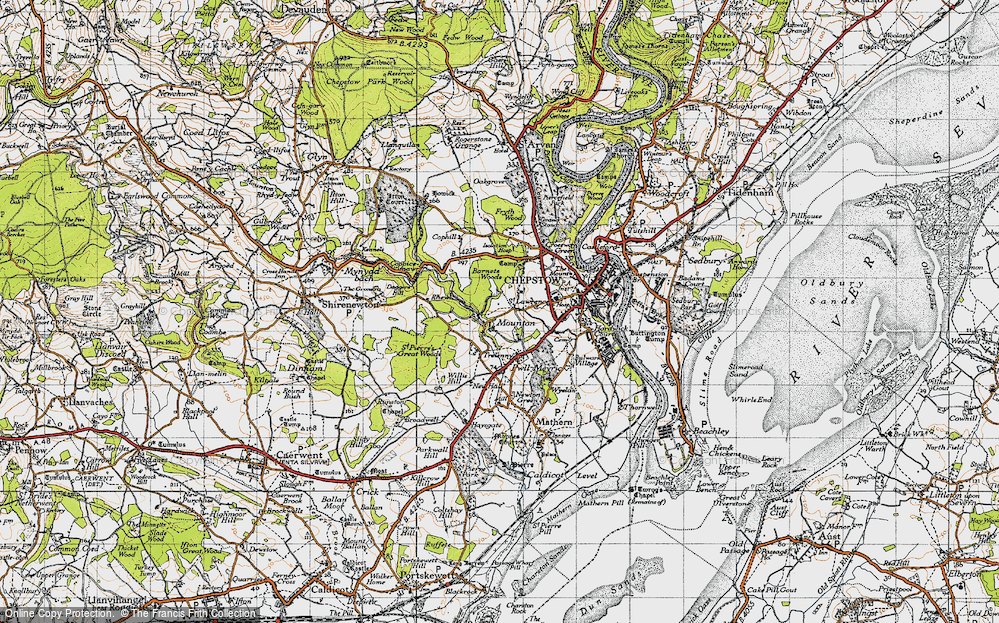 Old Map of Mounton, 1946 in 1946