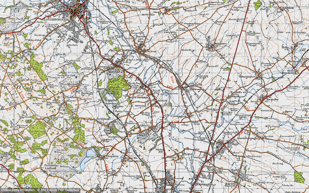 Old Map of Mountsorrel, 1946 in 1946
