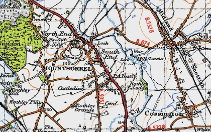 Old map of Mountsorrel in 1946