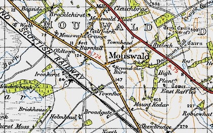Old map of Beyond-the-Burn in 1947