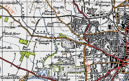 Old map of Mowden in 1947