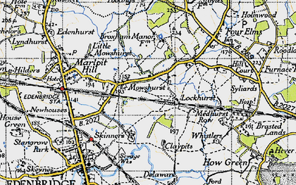 Old map of Broxham Ho in 1946