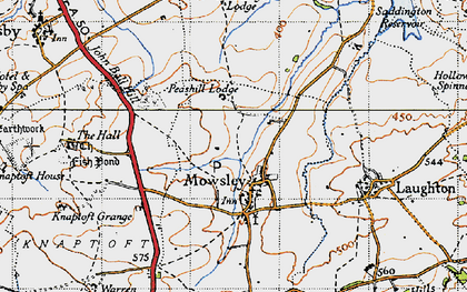 Old map of Mowsley in 1946