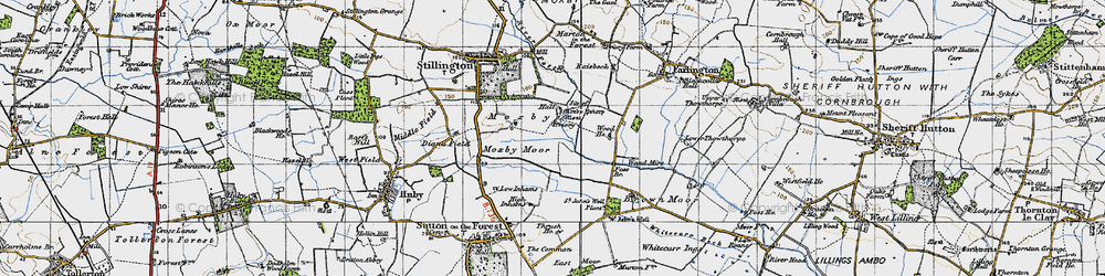 Old map of Whitecarr Ings in 1947