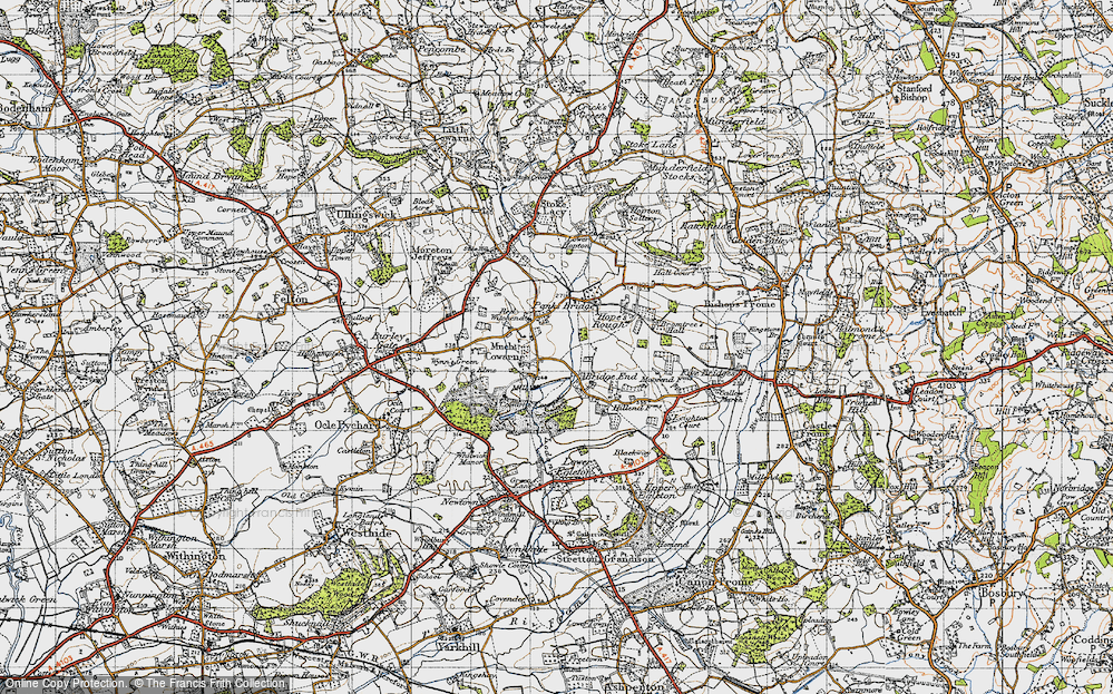 Old Map of Much Cowarne, 1947 in 1947