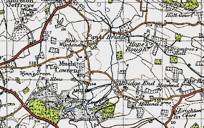 Old map of Much Cowarne in 1947