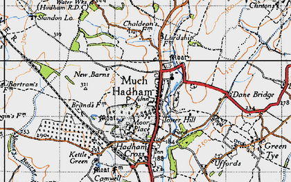 Old map of Much Hadham in 1946