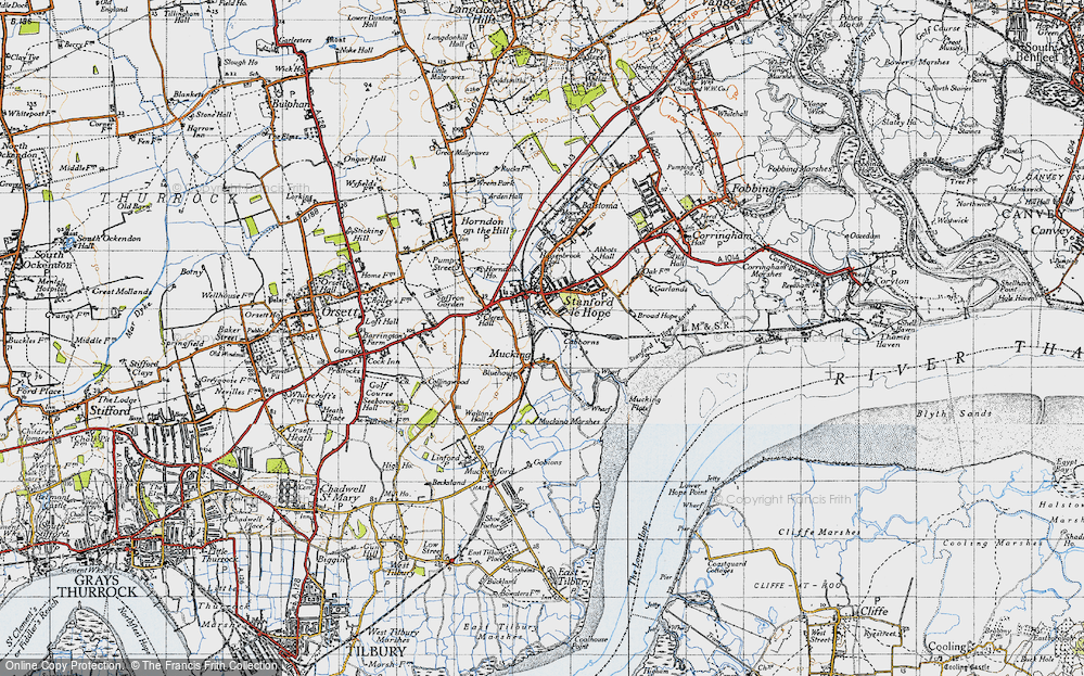 Old Map of Mucking, 1946 in 1946