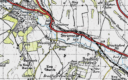 Old map of Muckleford in 1945