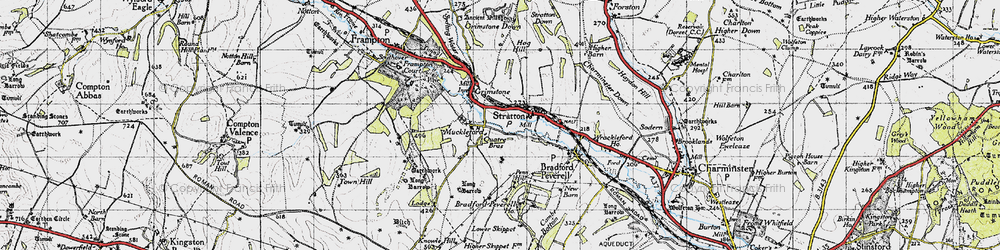 Old map of Muckleford in 1945