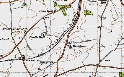 Old map of Muckleton in 1946