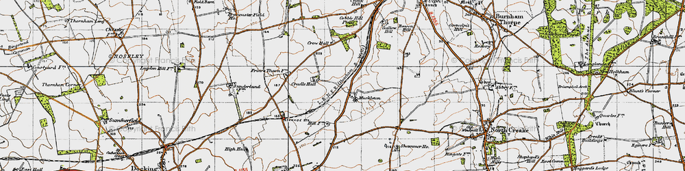 Old map of Muckleton in 1946
