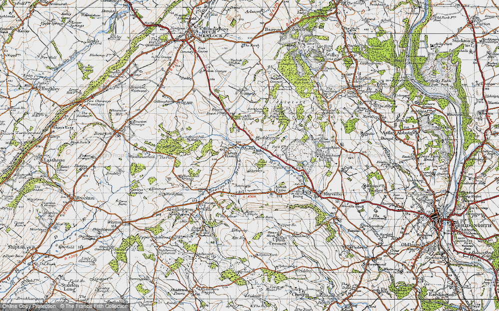 Old Map of Muckley, 1947 in 1947