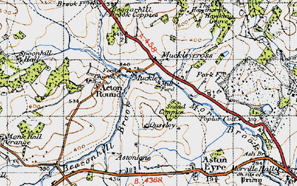 Old map of Muckley in 1947