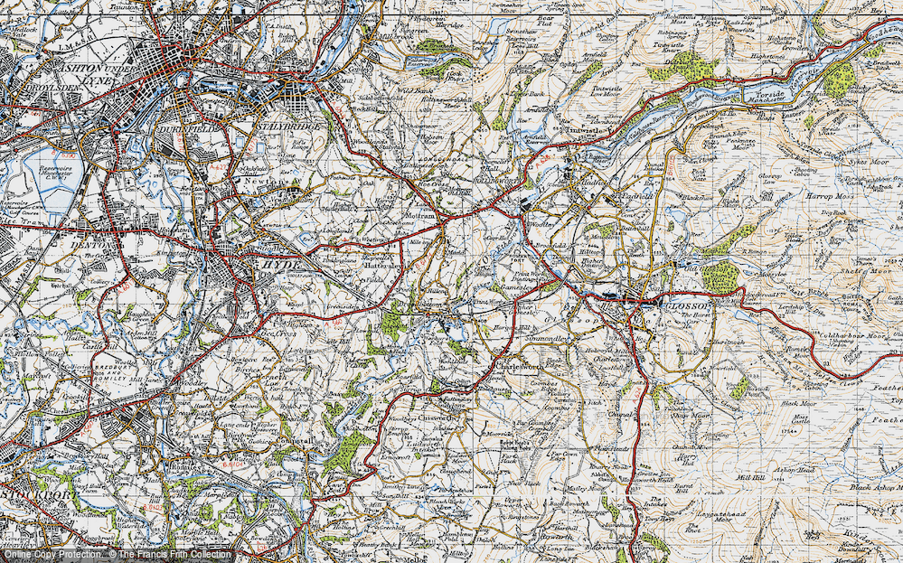 Old Map of Mudd, 1947 in 1947