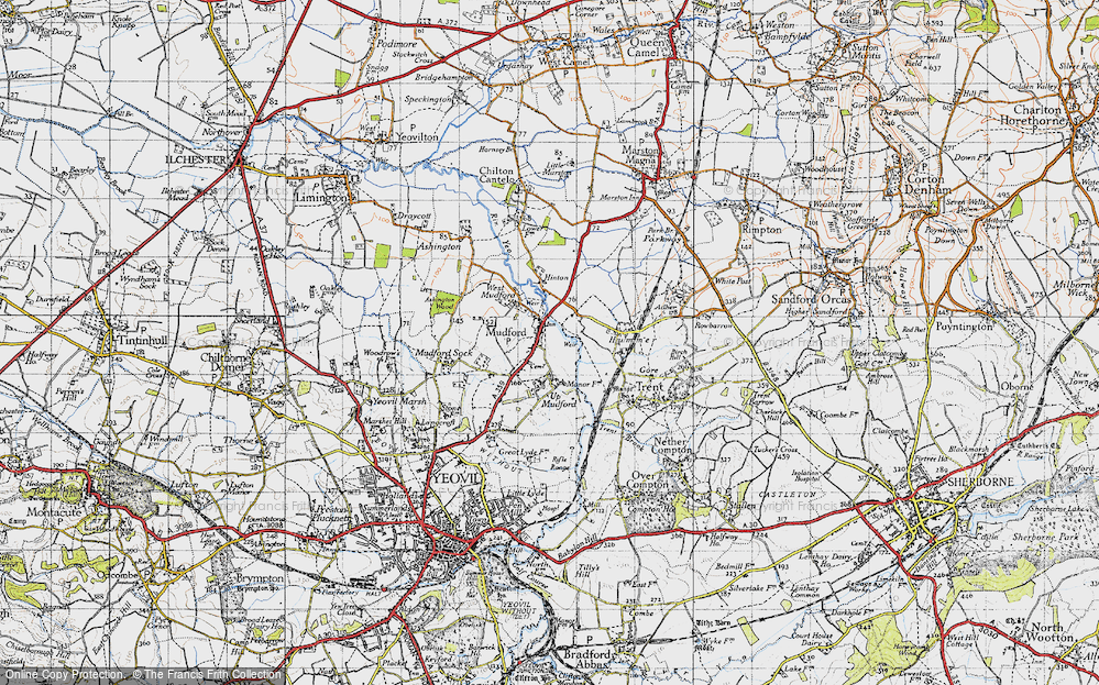 Old Map of Mudford, 1945 in 1945