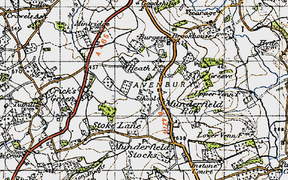 Old map of Avenbury Court in 1947