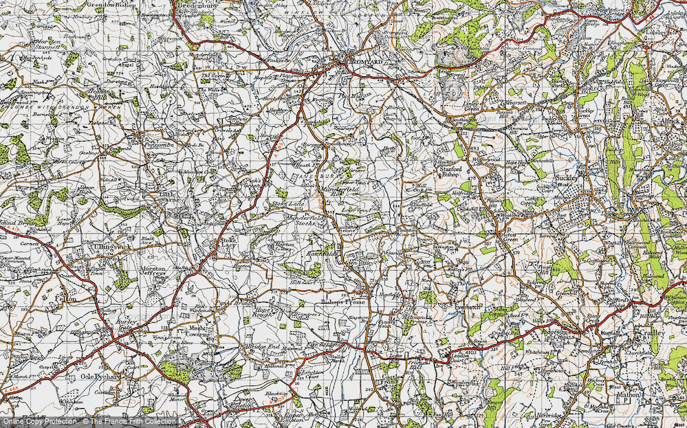 Old Map of Munderfield Stocks, 1947 in 1947