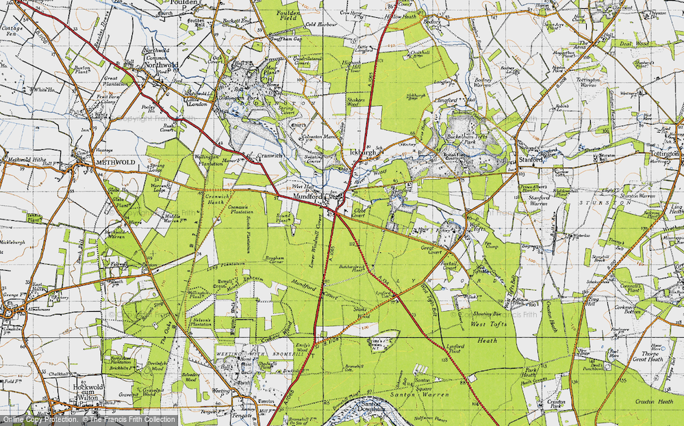 Old Map of Mundford, 1946 in 1946
