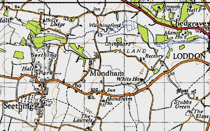 Old map of Mundham in 1946
