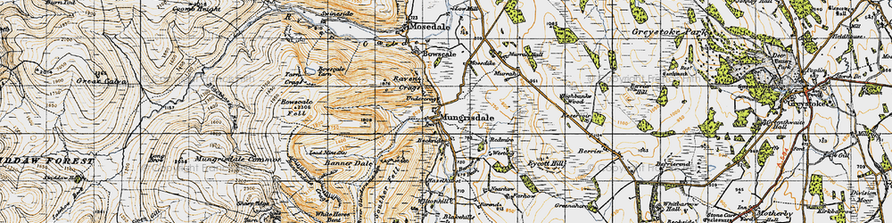Old map of Barrow Beck in 1947