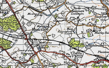 Old map of Munsley in 1947