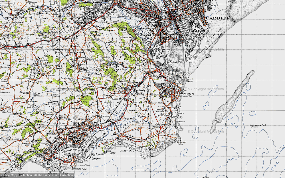 Old Map of Murch, 1947 in 1947