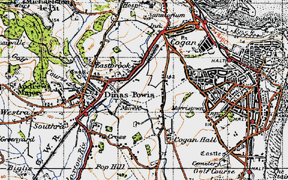 Old map of Murch in 1947