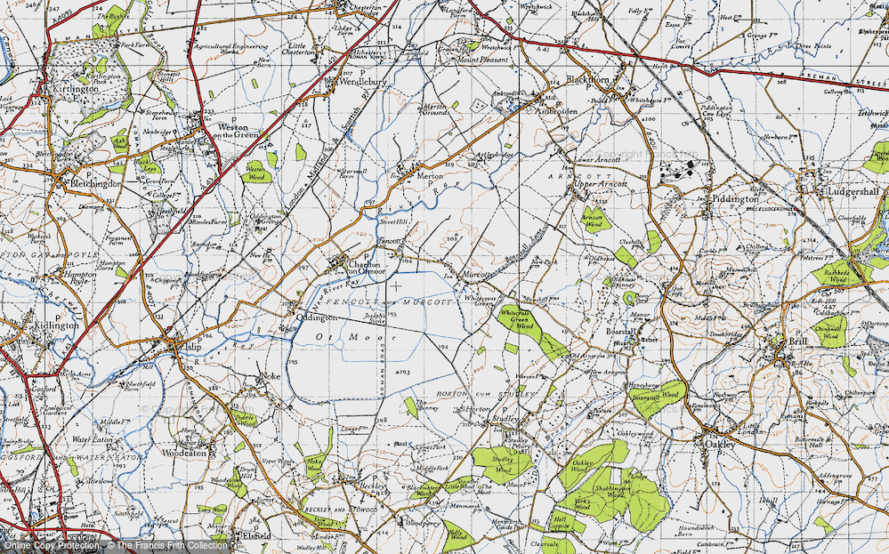 Old Map of Murcott, 1946 in 1946