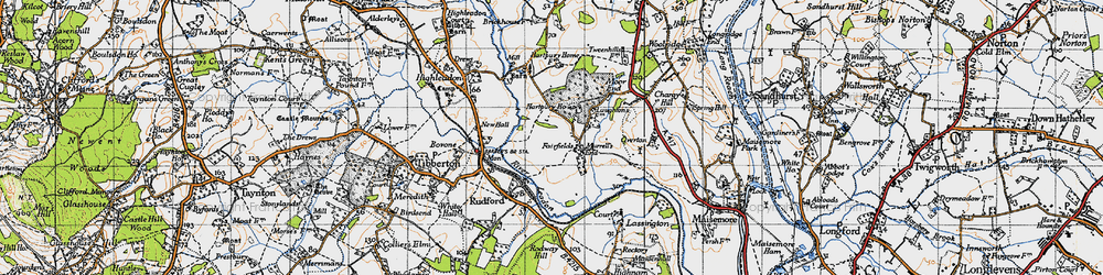 Old map of Murrell's End in 1947