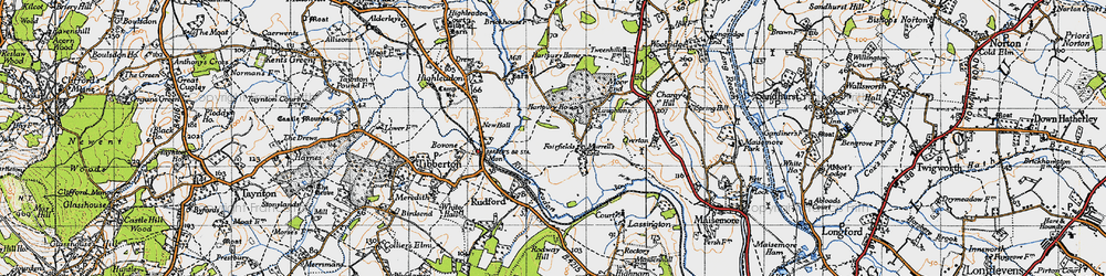 Old map of Hartpury College in 1947