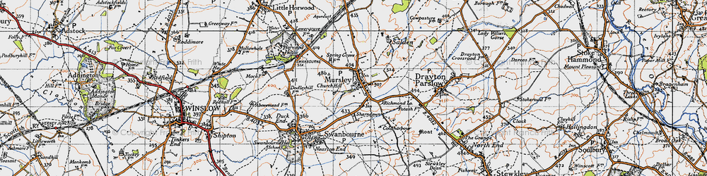 Old map of Mursley in 1946