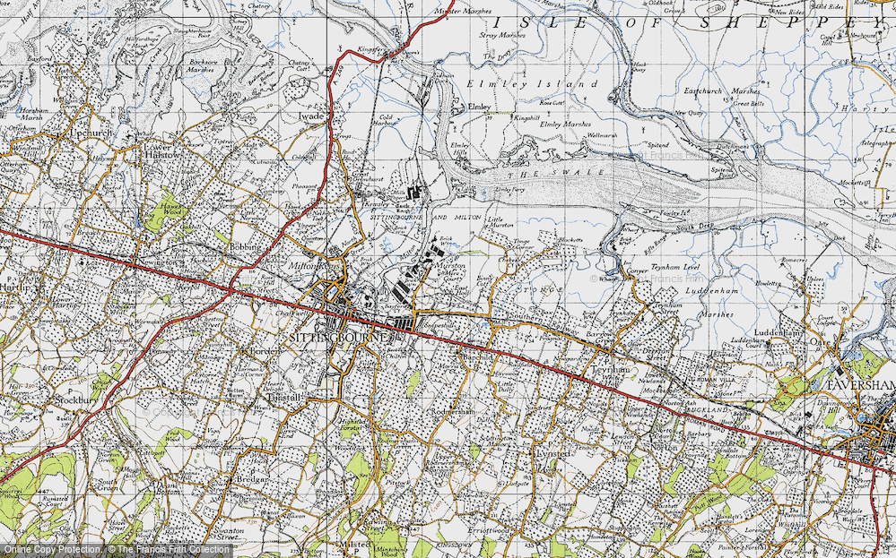 Old Map of Murston, 1946 in 1946