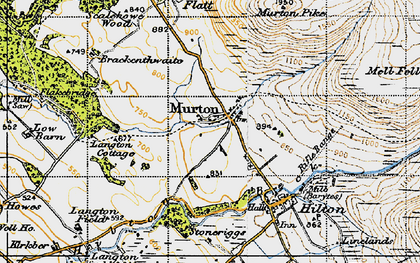 Old map of Murton in 1947