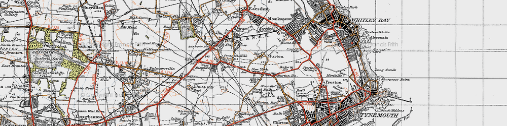 Old map of Murton in 1947